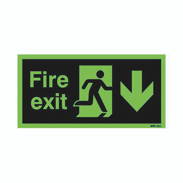 Niteglo Exit Man Arrw Down S/A 15X45