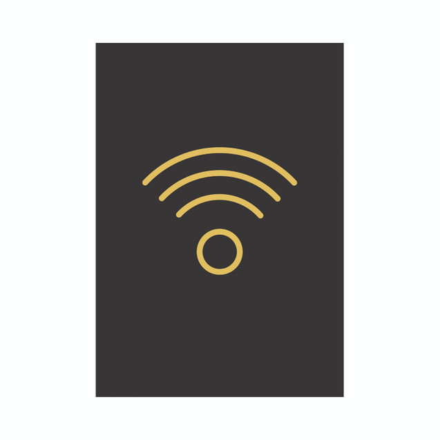 Wireless Sign Rigid Plastic 105X150
