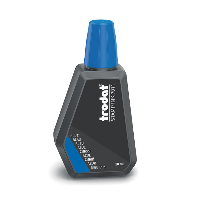 CW Office Trodat 7011 Stamp Pad Ink Blue, blue ink stamp pad for office use.