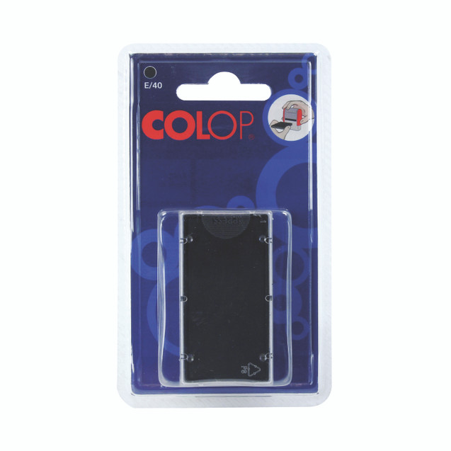 Colop E/40 Repl Pad Black E40BK PK2