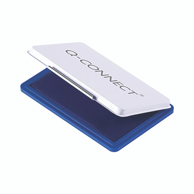 Q-Connect Stamp Pad Mtl Case Lge BLU
