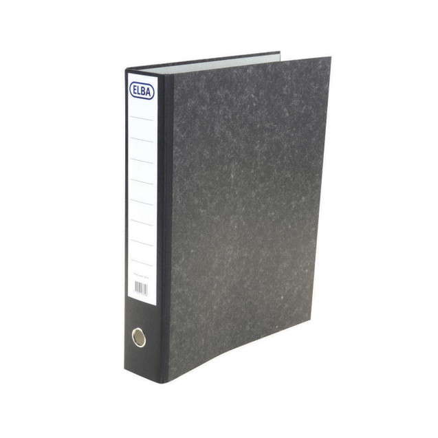 CW Office Elba 70MM Lever Arch Upright A3 BLK, black lever arch file for organizing A3 size documents.