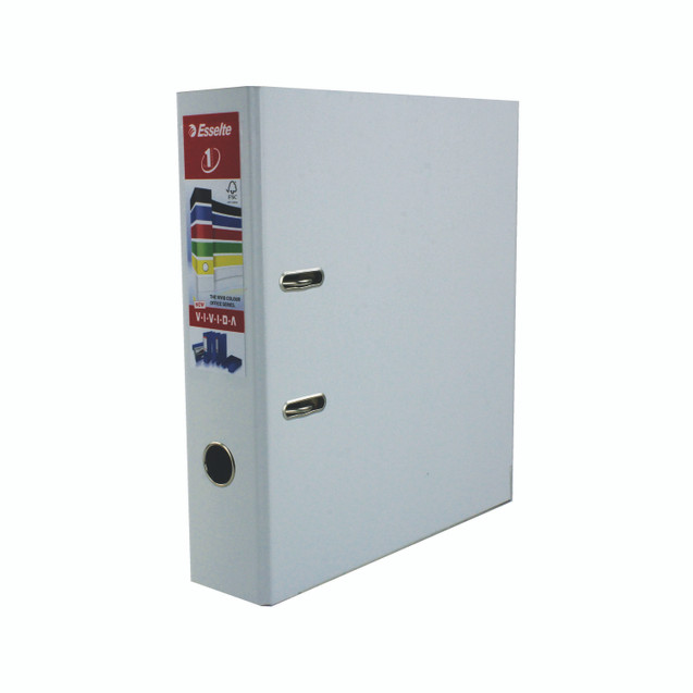 Esselte 75MM Lach File A4 WHT PK10