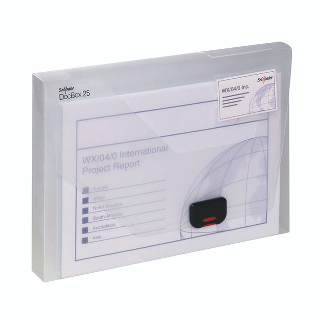 Snopake A4 25MM Clear Document Box