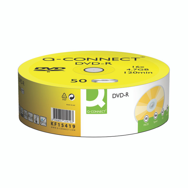 Q-Connect DVD-R 4.7GB Cake Box PK50