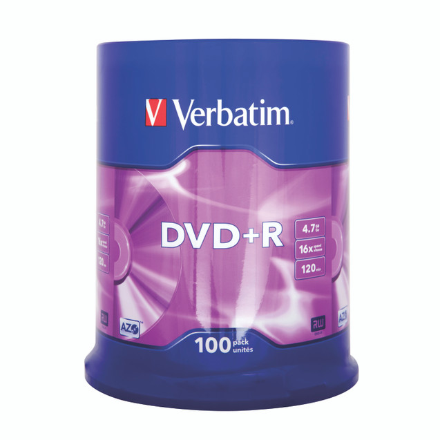 Verbatim Dvd+r 16X 100PK