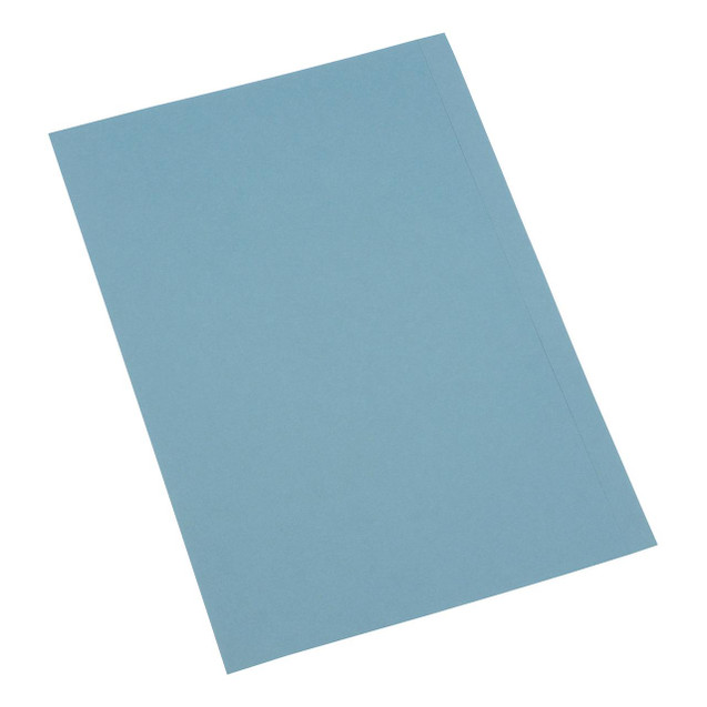 CW Office Sq Cut Folder FC 250GSM Blue PK100, blue square cut file folder for office document organization.