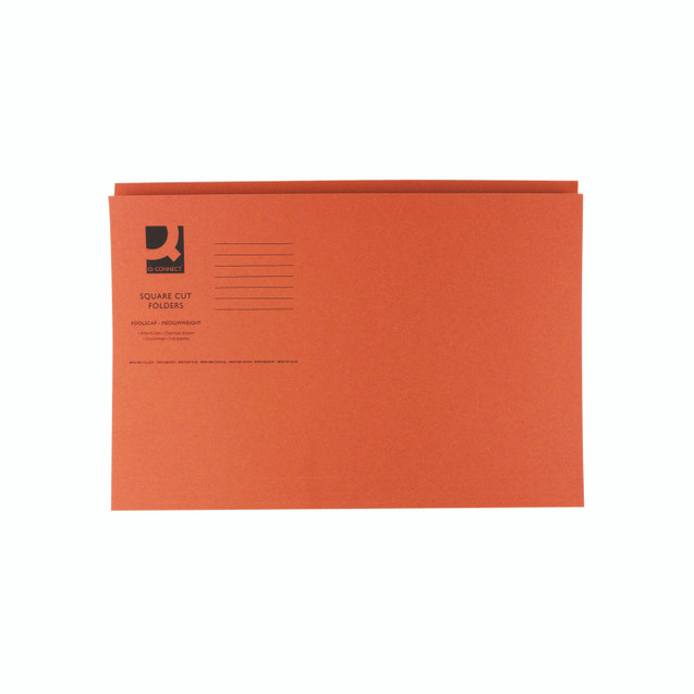 Q-Connect Sq Cut Folder FC Org PK100