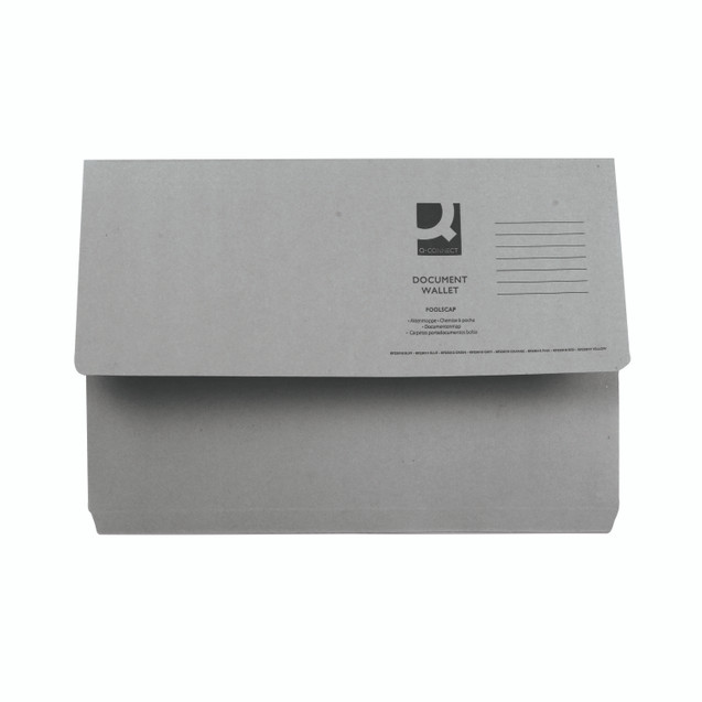 Q-Connect Doc Wlt Fs GREY PK50