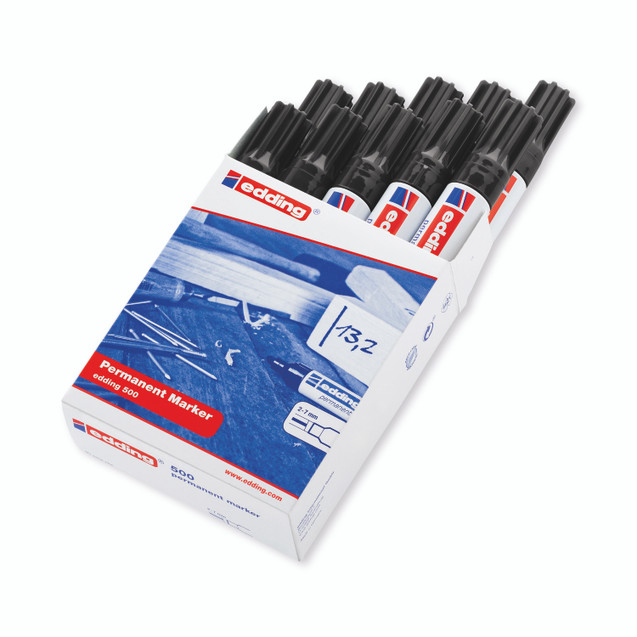 Edding Perm Marker Black 500 PK10