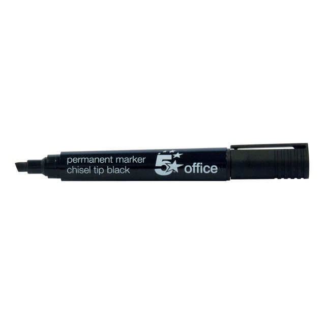 Permanent Marker Chisel Tip BLK PK12