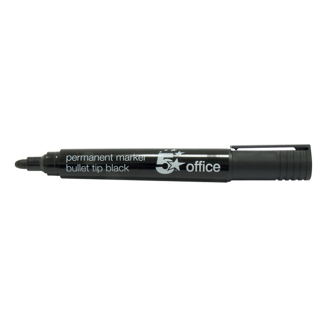 Permanent Marker Bullet Tip BLK PK12