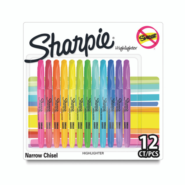 Sharpie Highlighter Chisel AST PK12