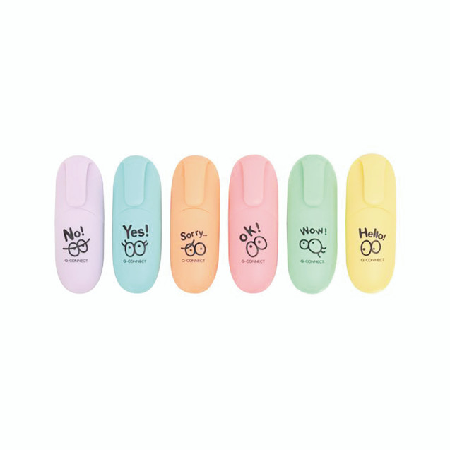 Q-Connect Mini Hler Pens Pastel PK6