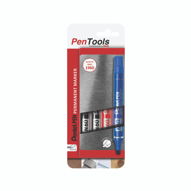 Pentel N60 Perm Marker Chisl ASST P4