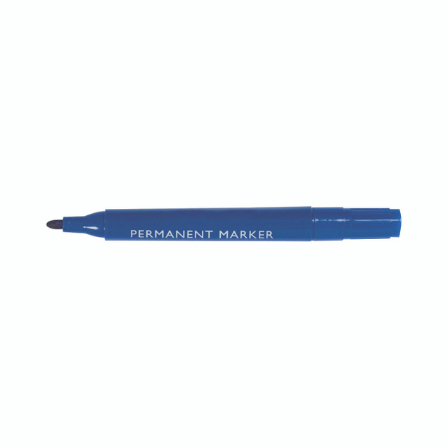 Blue Permanent Marker Bullet PK10