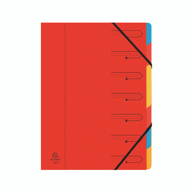Europa 7 Part Organiser Red 54075E