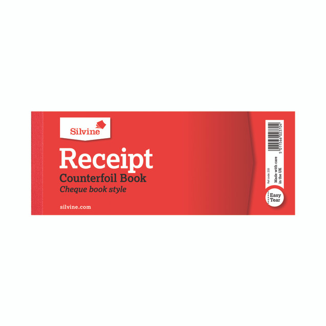 Silvine Receipt Bk Counterfoil PK36