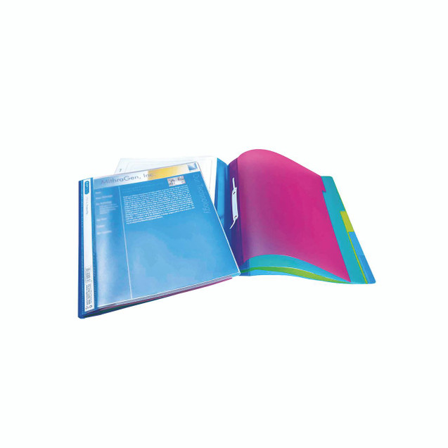 CW Office Rapesco Project File AST PK5, colorful plastic document folder with multiple compartments and binder pockets for organizing papers and projects.