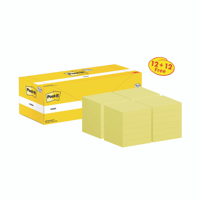 Post-It Notes 76X76 100S C/Ylw PK24