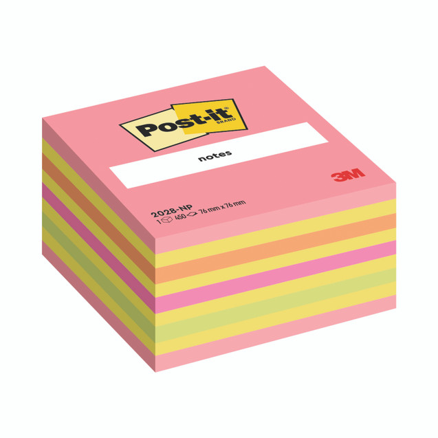 Post-It Neon Note Cube 76X76MM