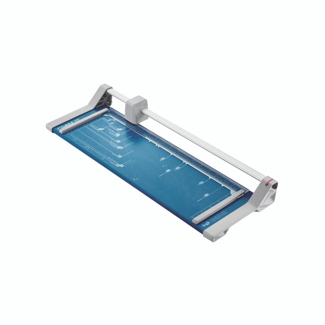 CW Office Dahle Personal Trimmer A3, professional paper trimmer with a blue cutting surface and adjustable guide for precise cutting.
