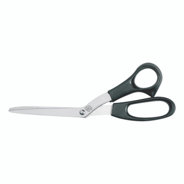 CW Office Scissors 209MM Stainless Steel/Ppblk, black-handled scissors with stainless steel blades for office and craft cutting.