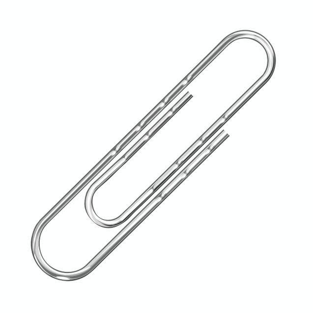 CW Office Q-Connect 77MM Wavy Paperclip PK100, metal wavy paperclip for binding papers.