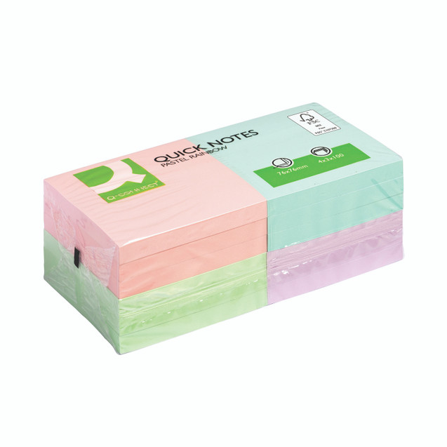Q-Connect Pastel Quick Note Pad PK12