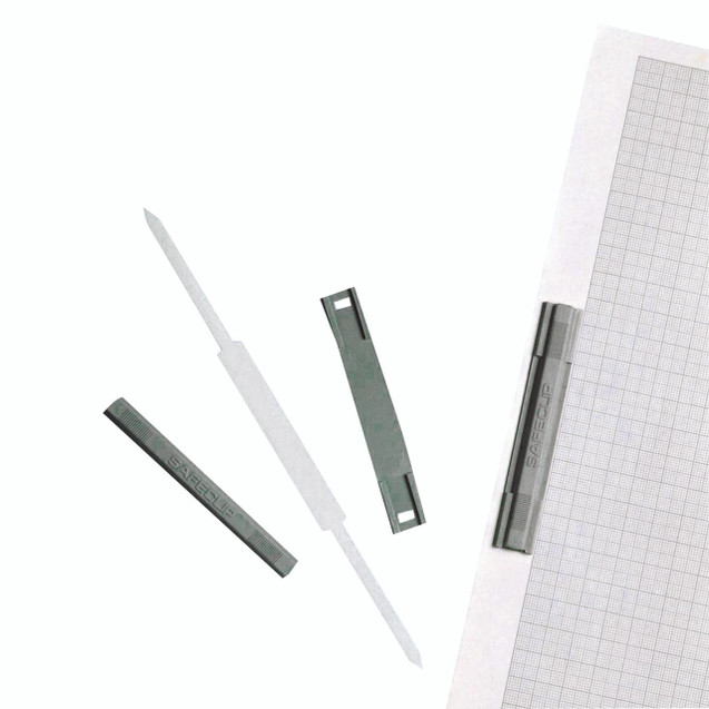 CW Office Rotadex Safe Clip 8CM Plastic PK50, assortment of plastic clips in different sizes and colors for organizing documents.