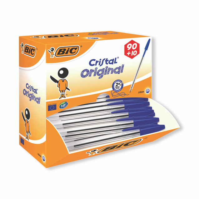 Bic Cristal Bpoint Pen Med BLU PK100