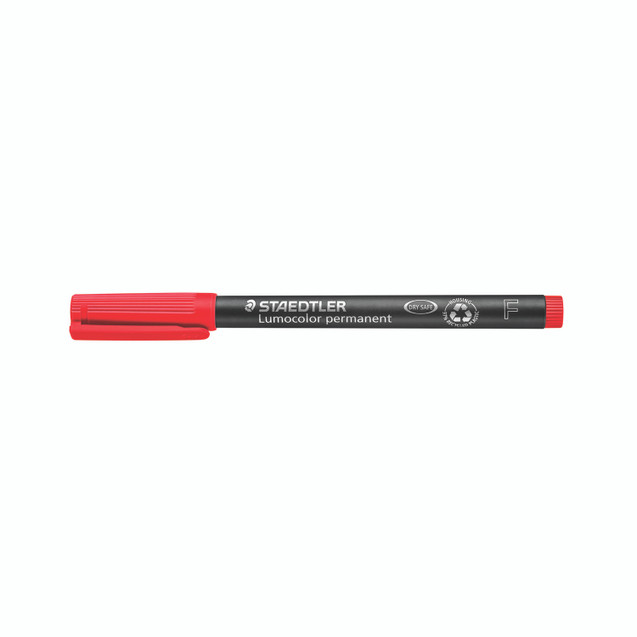 Lumocolor Pen Fine Perm Red PK10