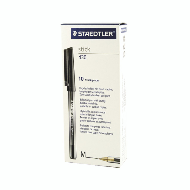 Staedtle Stick Ball Pen BLK PK10