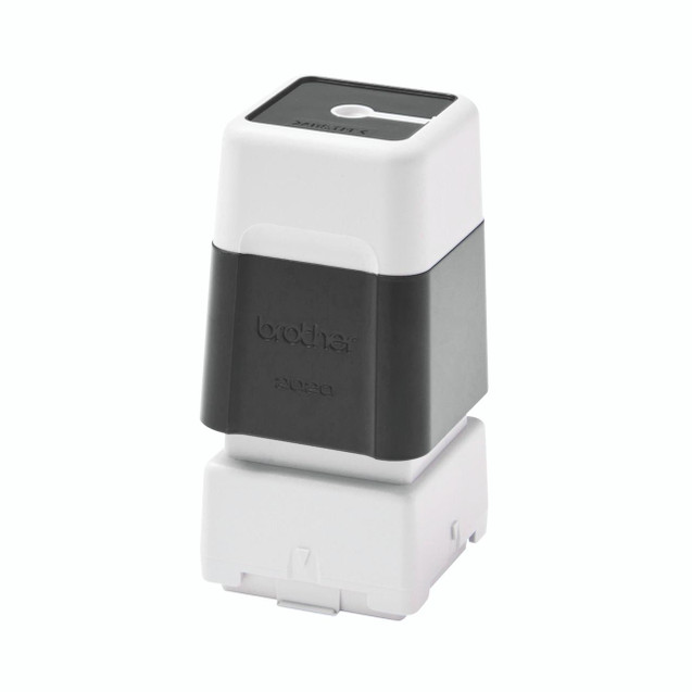 CW Office Brother PR2020B Stamp BLK PR2020B6P, ink stamp device with black and white design, used for office stamping needs.