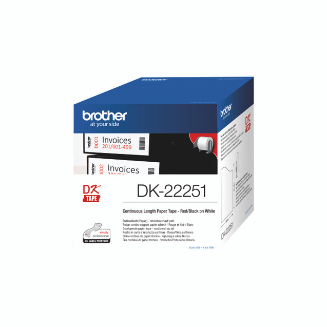 Brother Cont PPR Rl 62MM BLK/Red/WHT