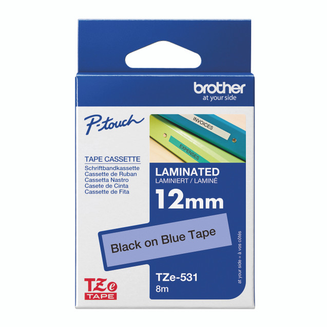 Brother Tze Tpe 12MMX8M BLK/Blue Tpe