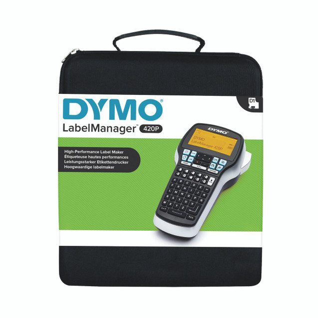 CW Office Dymo Labelmanager 420P Kit Case, portable black carrying case for the Dymo LabelManager 420P portable label maker.