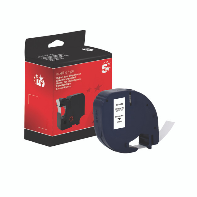 Letratag Paper Tape 12MMX4M WHT