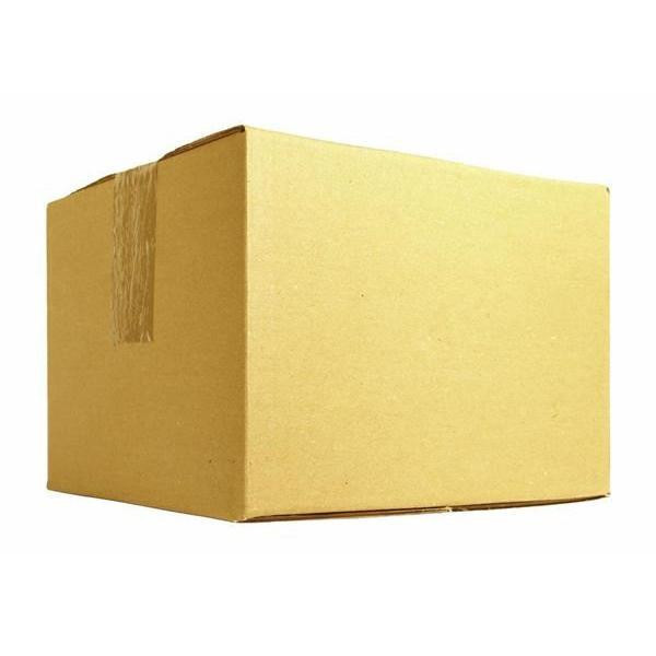 CW Office Single-Wall Carton 482X305X305 PK25, a cardboard shipping box with a brown exterior and sealing tape on one side