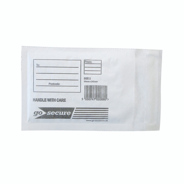 Gosecure Bubble Env Size 1 WHT PK100