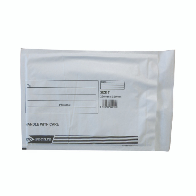 Gosecure Bubble Env Size 7 WHT PK50