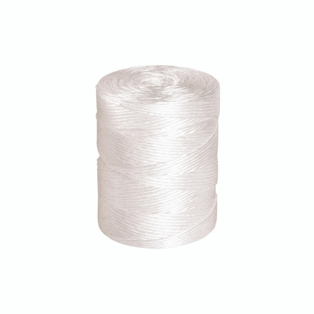 CW Office Flexocare Poly Twine 2.25KG White, coiled white plastic twine roll for office and packaging use.