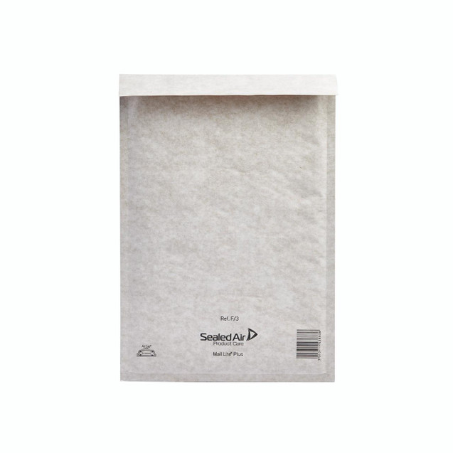 CW Office Sealed Air + Oyster 220X330MM PK50, sealed air packaging product in a white paper envelope with barcode and product details