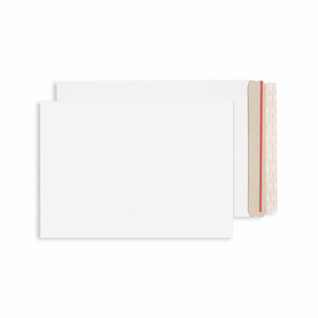 CW Office Gosecure Board Pocket 324X229 PK100, clear white office document pocket and backing with secure adhesive strip for organization.