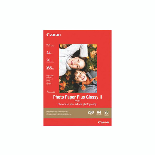 CW Office Canon Photo Paper PP-201 5X7IN PK20, a pack of glossy photo paper for high-quality prints.