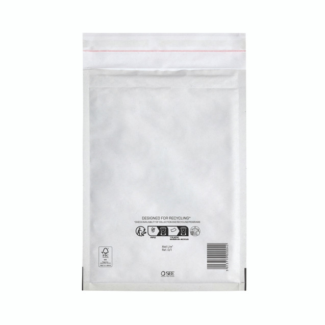Bubble Lined BAG White 180X260 PK100