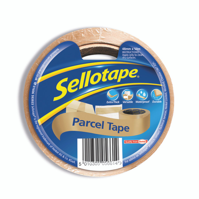 Sellotape Parcel Tape Brown PK8