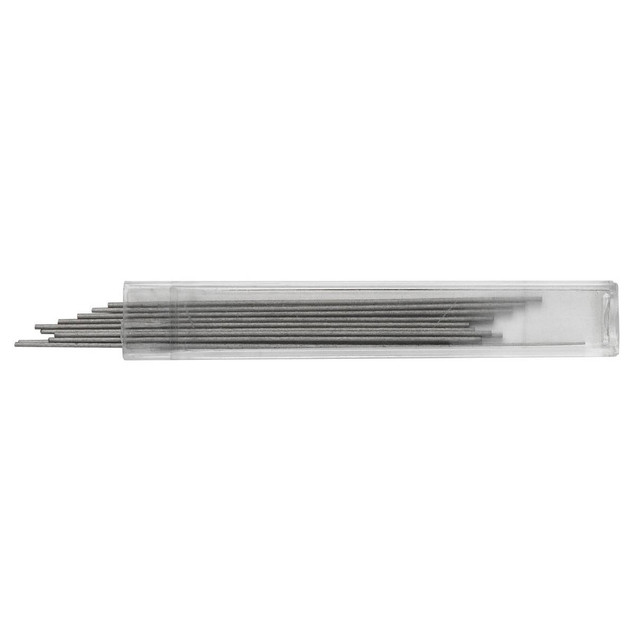 CW Office Mhcl Pencil Rfl 12 Leads/Tube PK12, transparent plastic tube containing 12 metallic pencil leads.