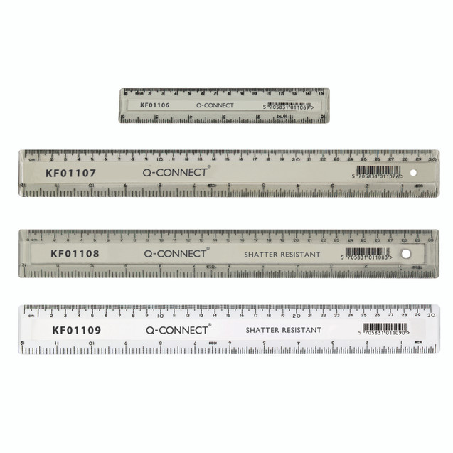 Q-Connect Metr/Imp Ruler Clear 150MM