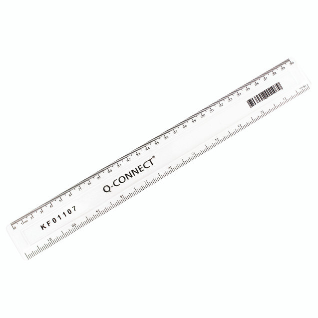 Q-Connect Ruler 300MM Clear